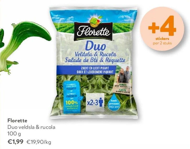Florette Duo veldsla & rucola 100 g