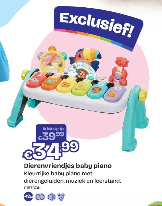 Dierenvriendjes baby piano