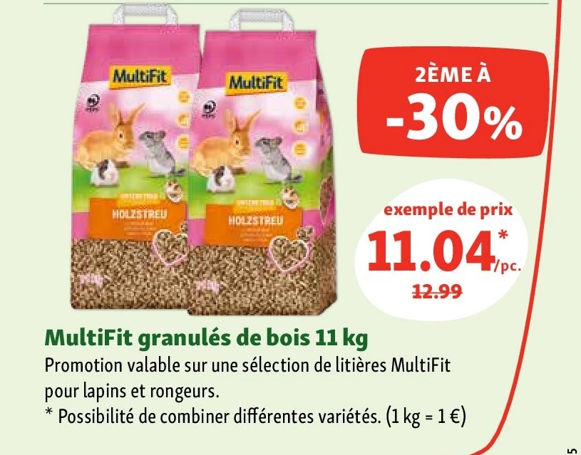MultiFit granulés de bois 11 kg
