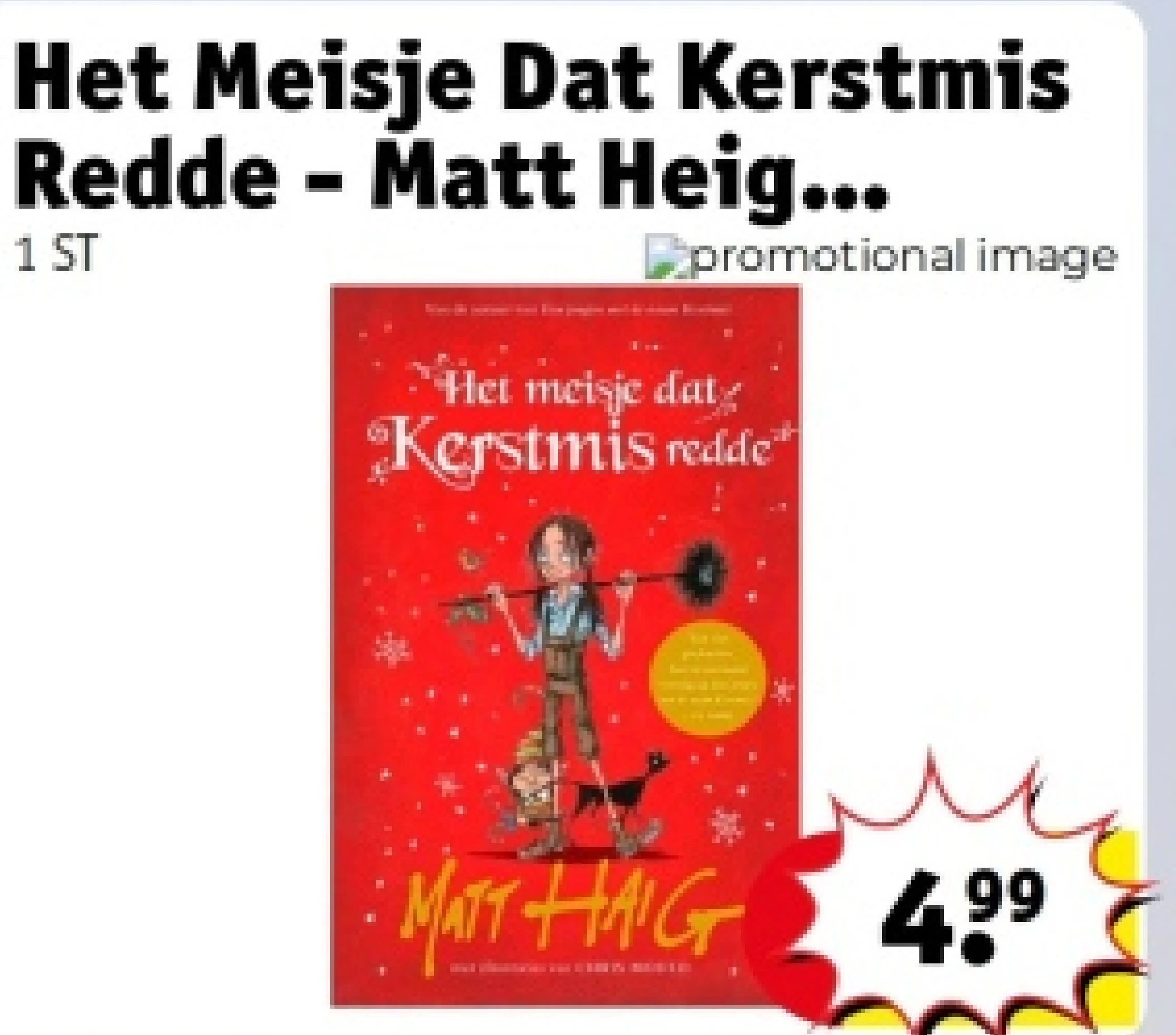 Het Meisje Dat Kerstmis Redde - Matt Heig Kinderboek