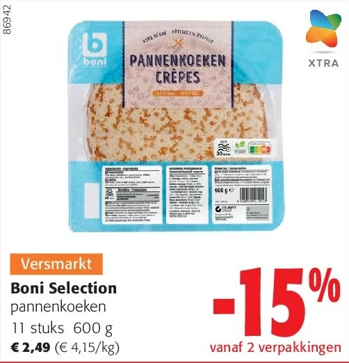Boni Selection pannenkoeken 11 stuks 600 g