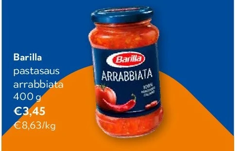 Barilla pastasaus arrabbiata 400 g