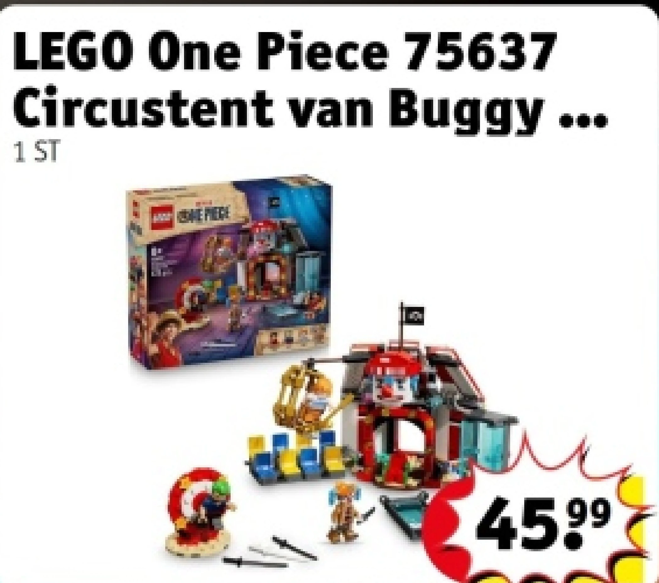 LEGO One Piece 75637 Circustent van Buggy de Clown