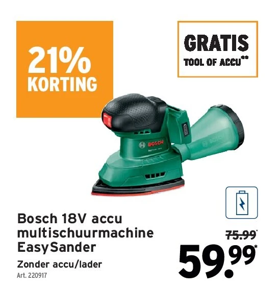 Bosch 18V accu multischuurmachine EasySander