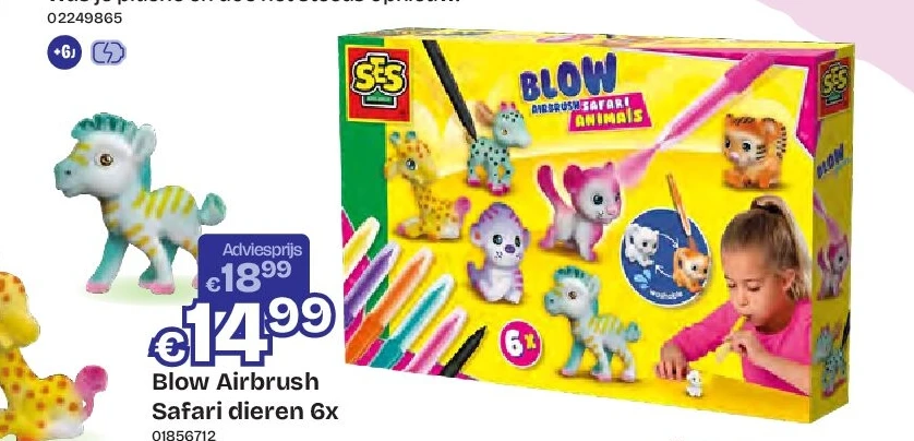 Blow Airbrush Safari dieren 6x