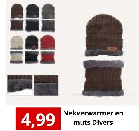 Nekverwarmer en muts Divers