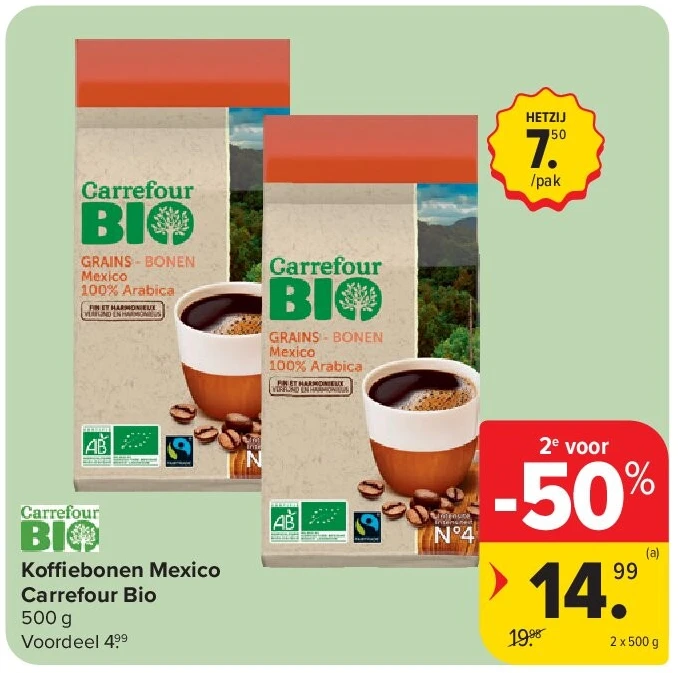 Koffiebonen Mexico Carrefour Bio