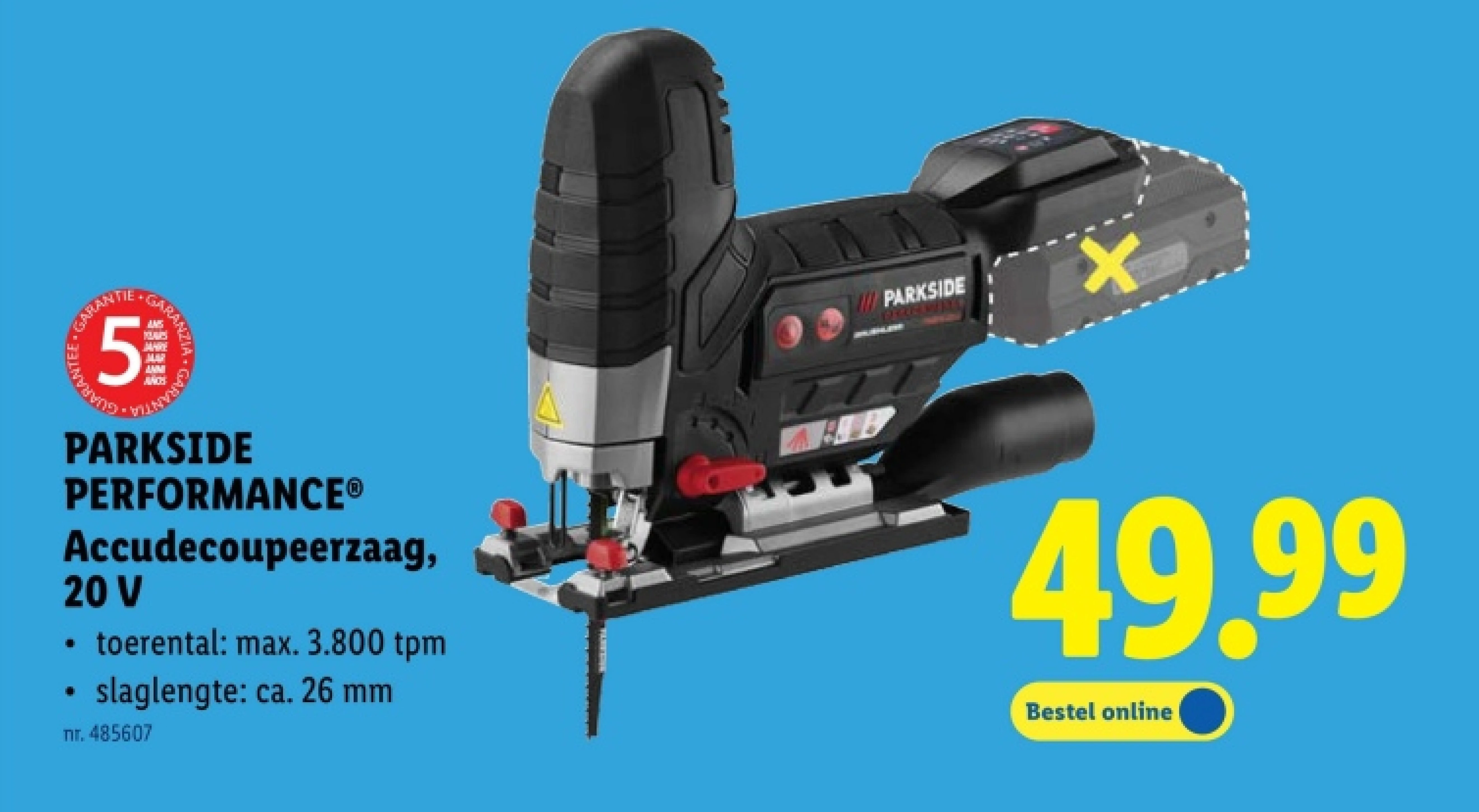 Accudecoupeerzaag, 20 V