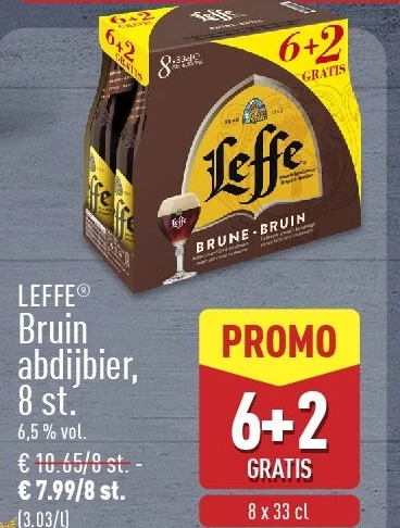 Bruin abdijbier, 8st.