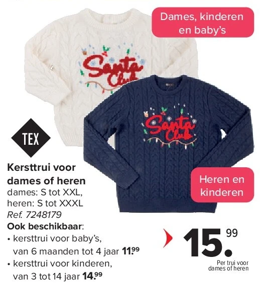 Kersttrui voor dames of heren