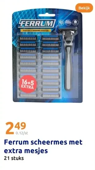 Ferrum scheermes met extra mesjes