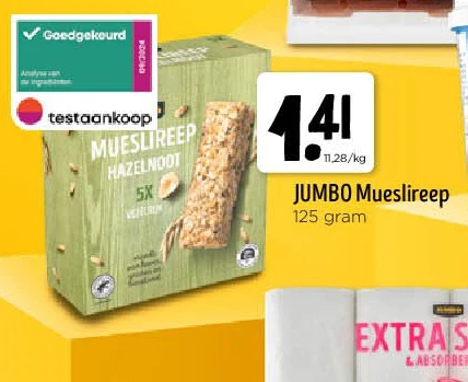 JUMBO Mueslireep 125 gram