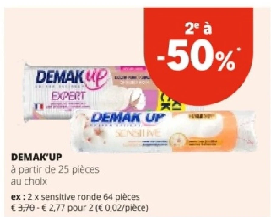 DEMAK'UP sensitive ronde 64 pièces