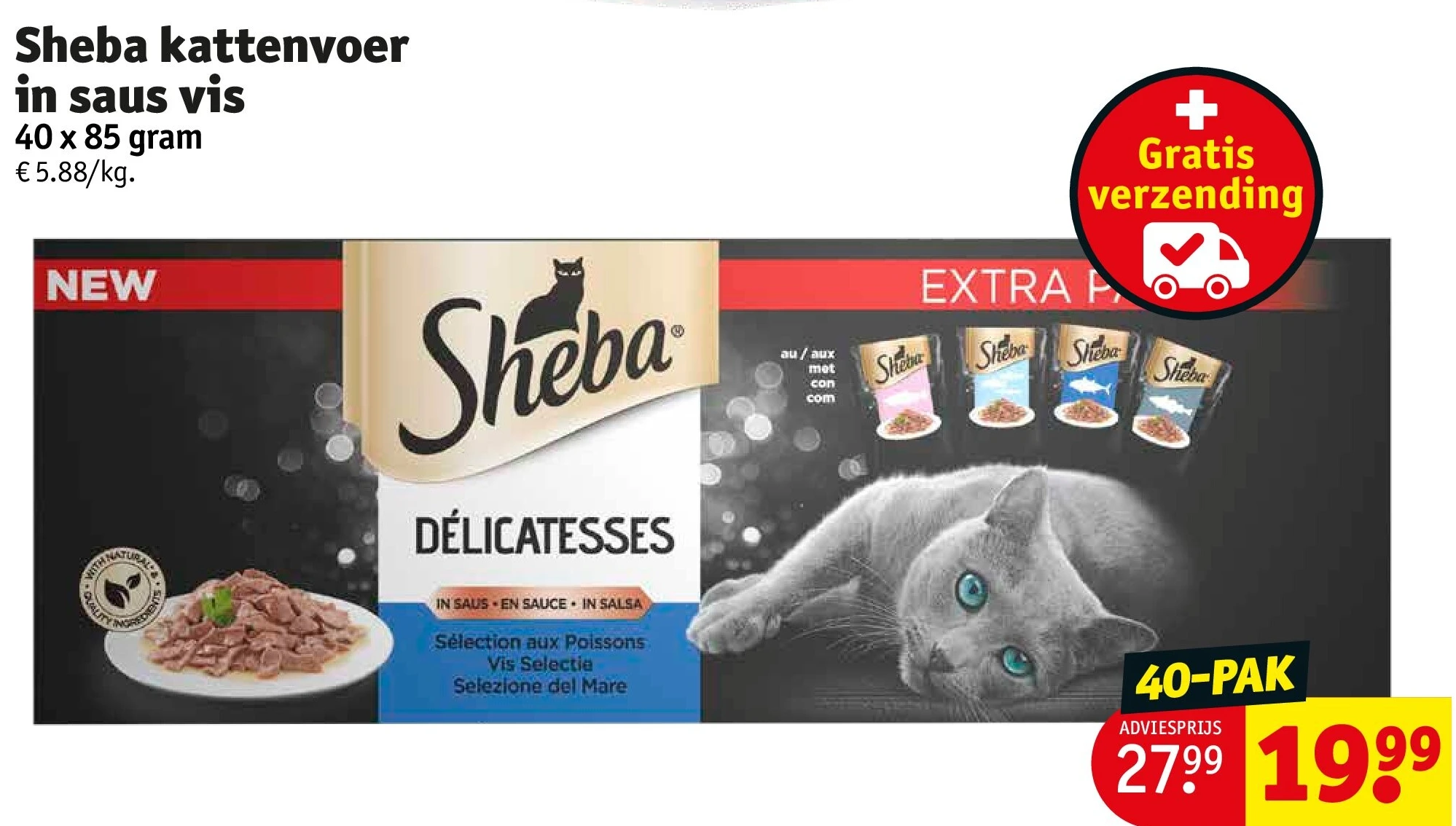 Sheba kattenvoer in saus vis