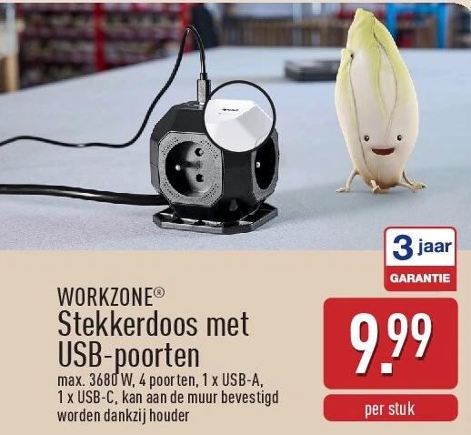 Stekkerdoos met USB-poorten