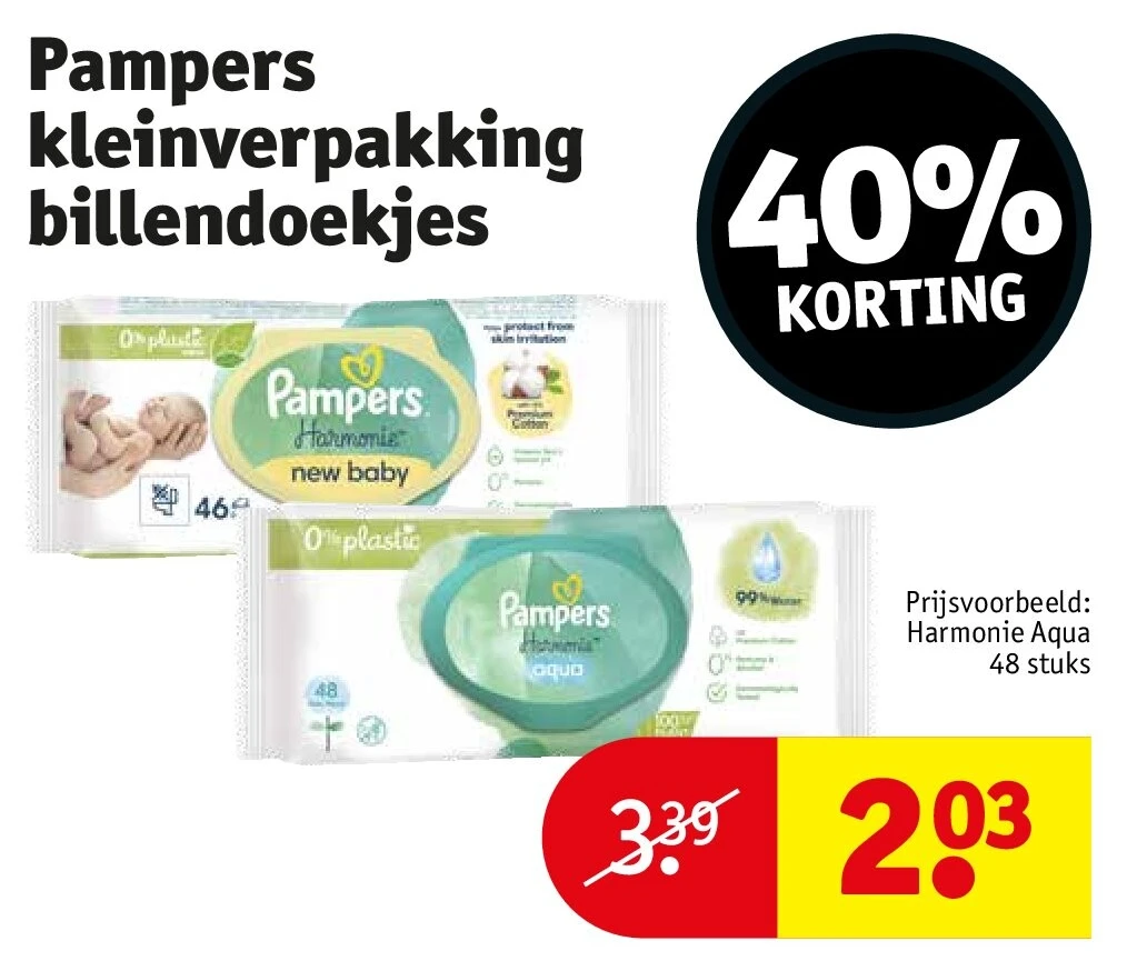 Pampers kleinverpakking billendoekjes