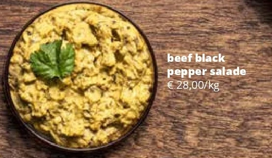 beef black pepper salade