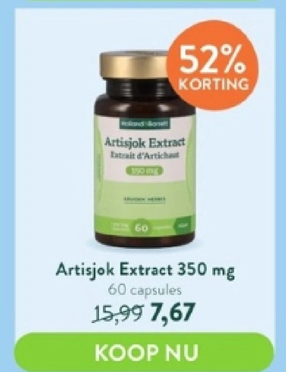 Artisjok Extract 350 mg 60 capsules