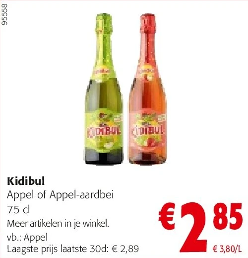 Kidibul Appel of Appel-aardbei 75 cl