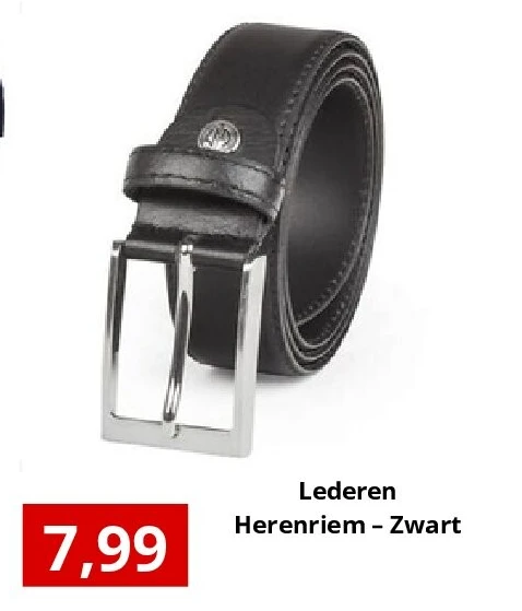 Lederen Herenriem – Zwart