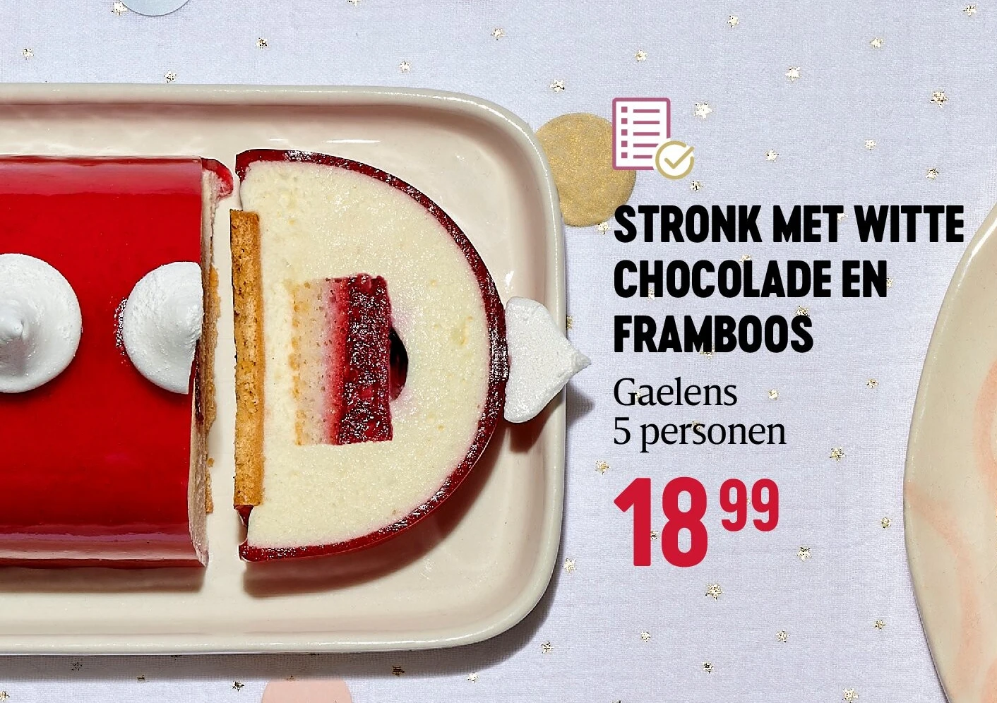 STRONK MET WITTE CHOCOLADE EN FRAMBOOS