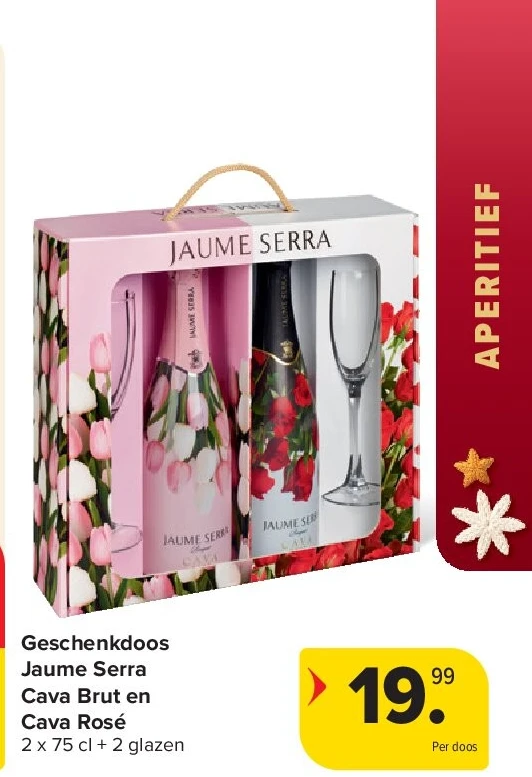 Geschenkdoos Jaume Serra Cava Brut en Cava Rosé