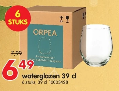 waterglazen 39 cl