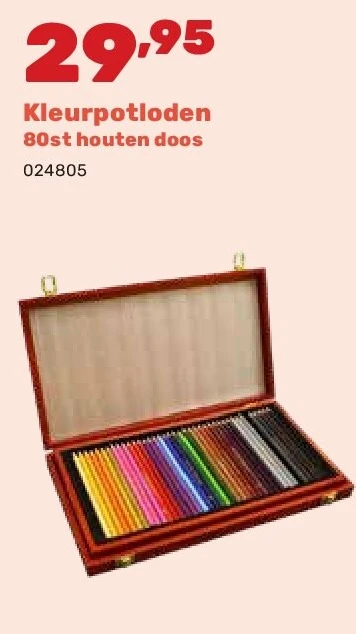 Kleurpotloden 80st houten doos