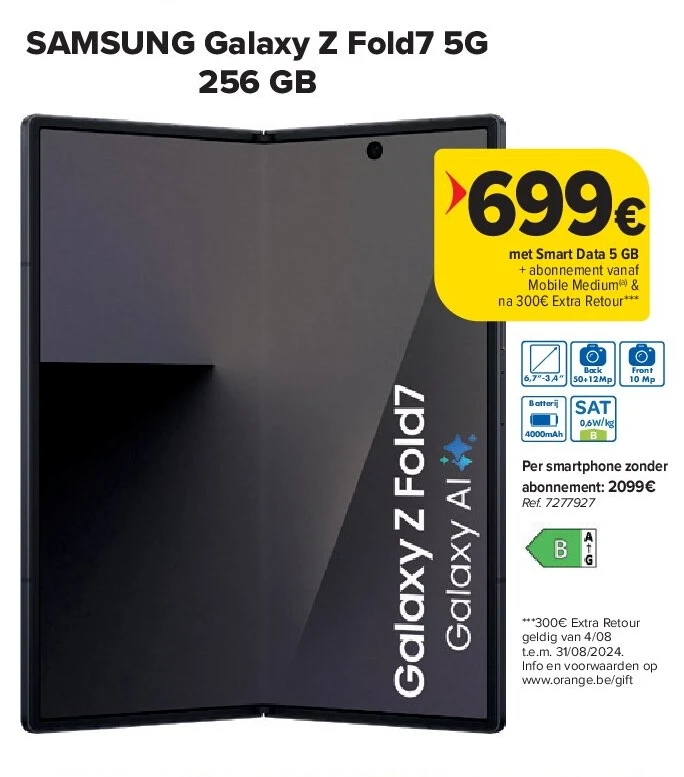 SAMSUNG Galaxy Z Fold7 5G 256 GB