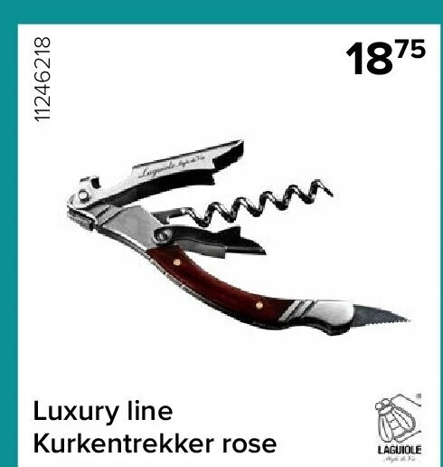 Luxury line Kurkentrekker rose