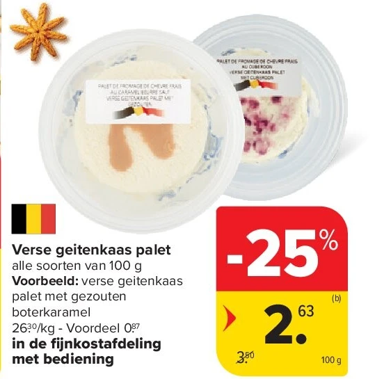 Verse geitenkaas palet