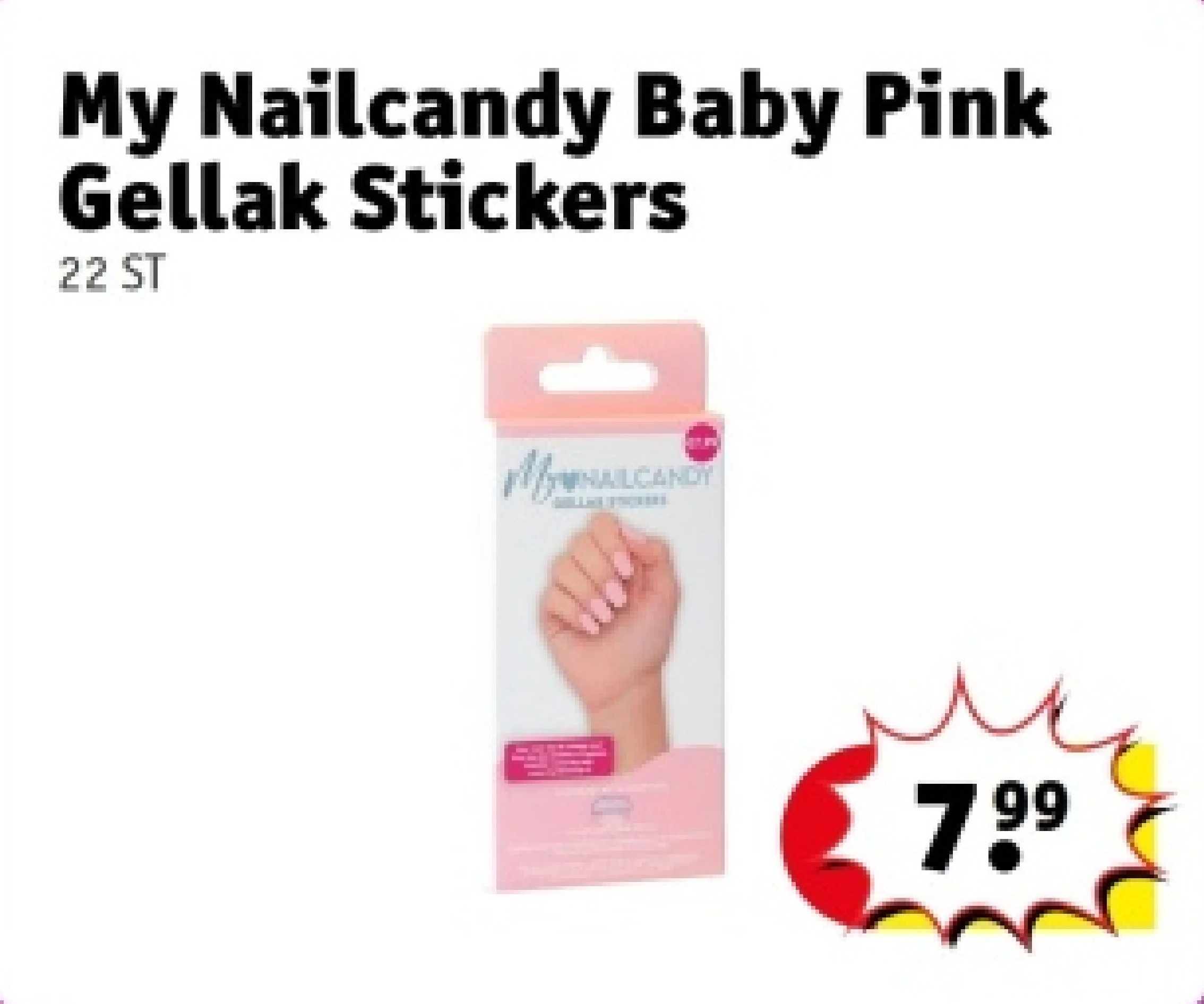 My Nailcandy Baby Pink Gellak Stickers