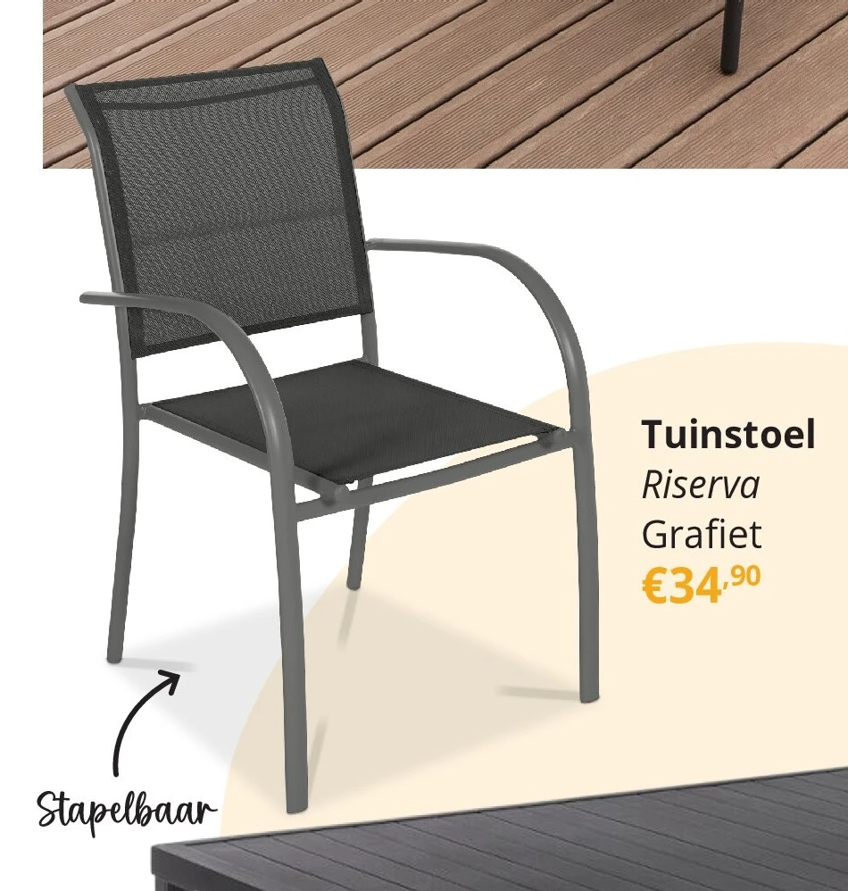 Tuinstoel Riserva Grafiet