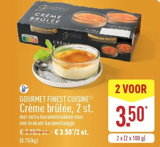 Crème brûlée, 2st.