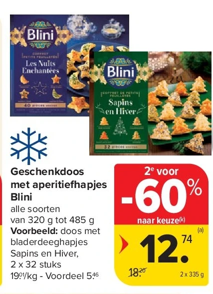 Geschenkdoos met aperitiefhapjes Blini