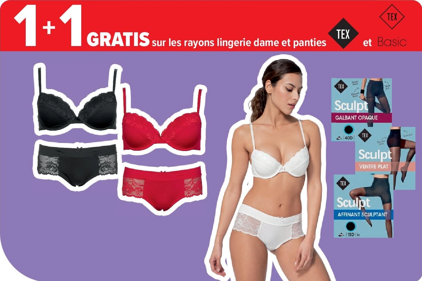 les rayons lingerie dame et panties