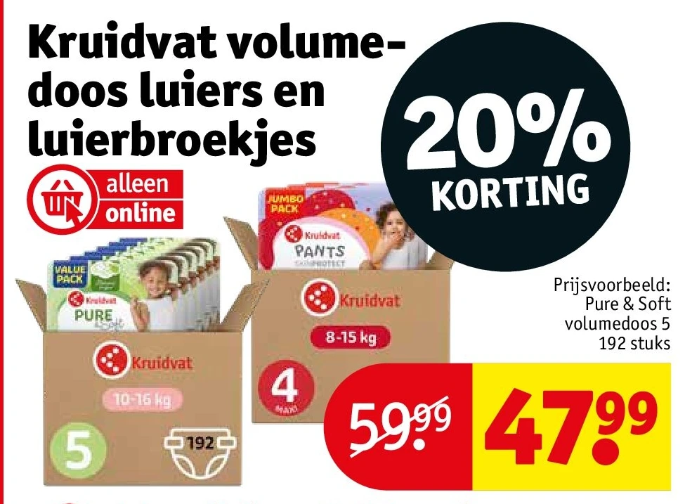 Kruidvat volumedoos luiers en luierbroekjes