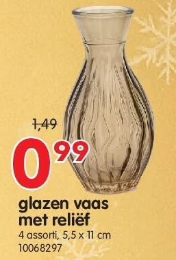 glazen vaas met reliëf