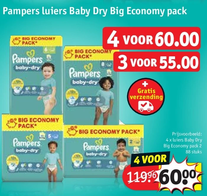 Pampers luiers Baby Dry Big Economy pack