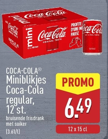 Miniblikjes Coca-Cola regular, 12st.
