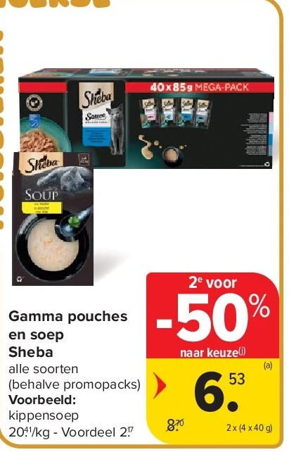 Gamma pouches en soep Sheba