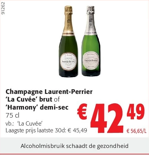 Champagne Laurent-Perrier ‘La Cuvée’ brut of ‘Harmony’ demi-sec