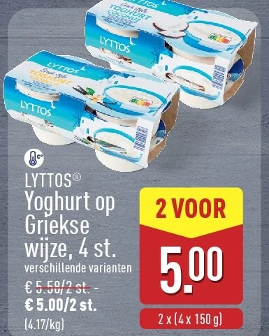 Yoghurt op Griekse wijze, 4st.