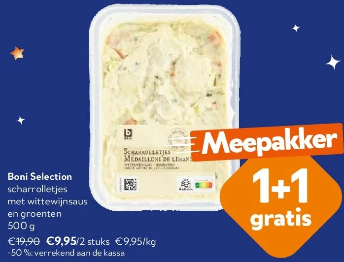 Boni Selection scharrolletjes met wittewijnsaus en groenten 500 g