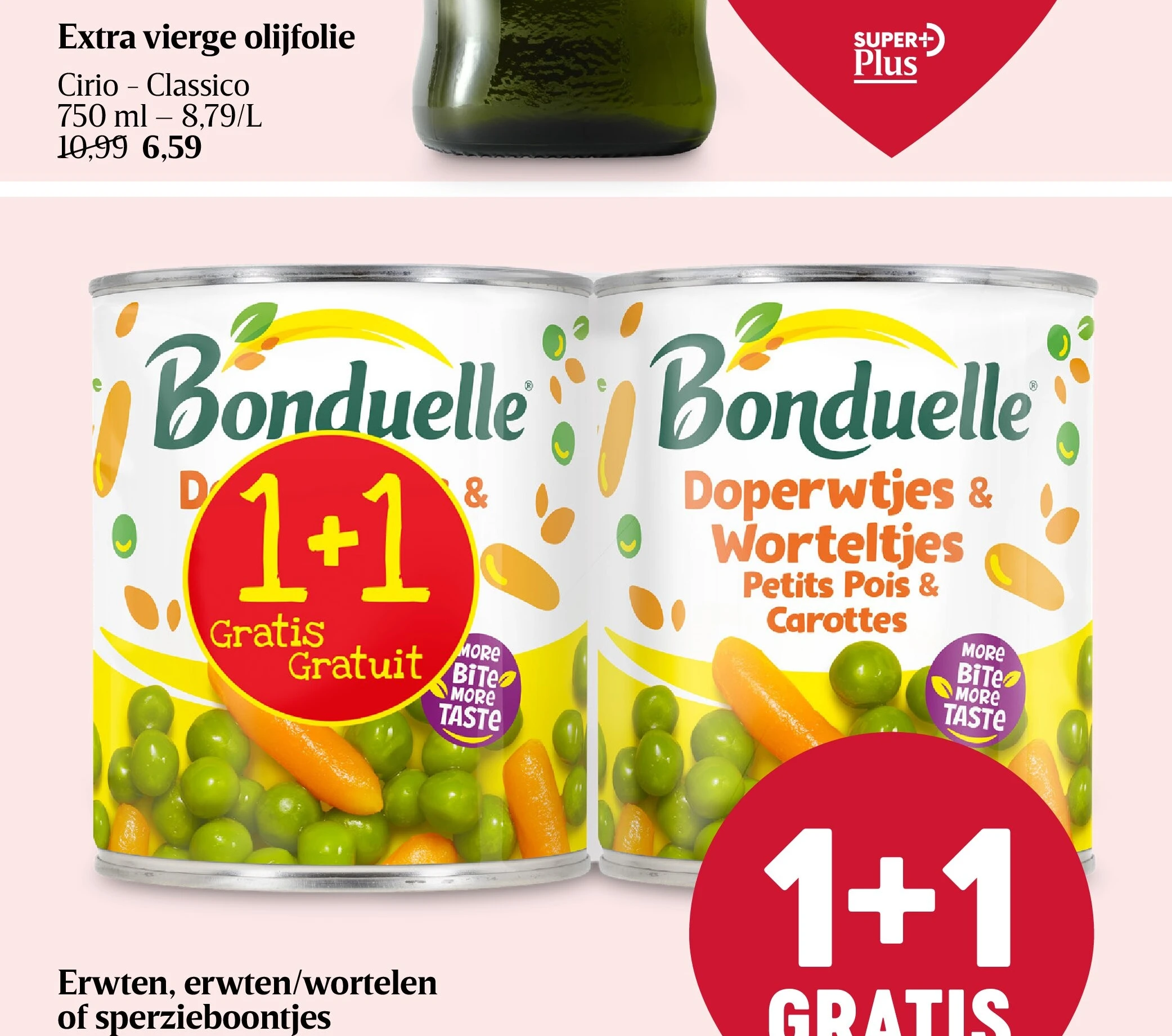 Erwten, erwten/wortelen of sperzieboontjes