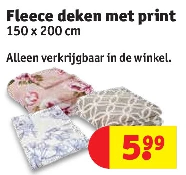 Fleece deken met print