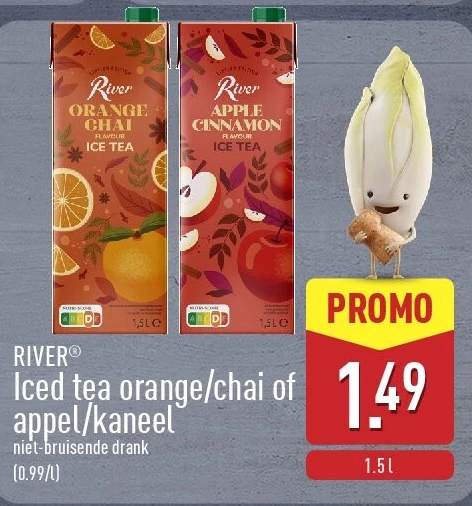 Iced tea orange/chai of appel/kaneel