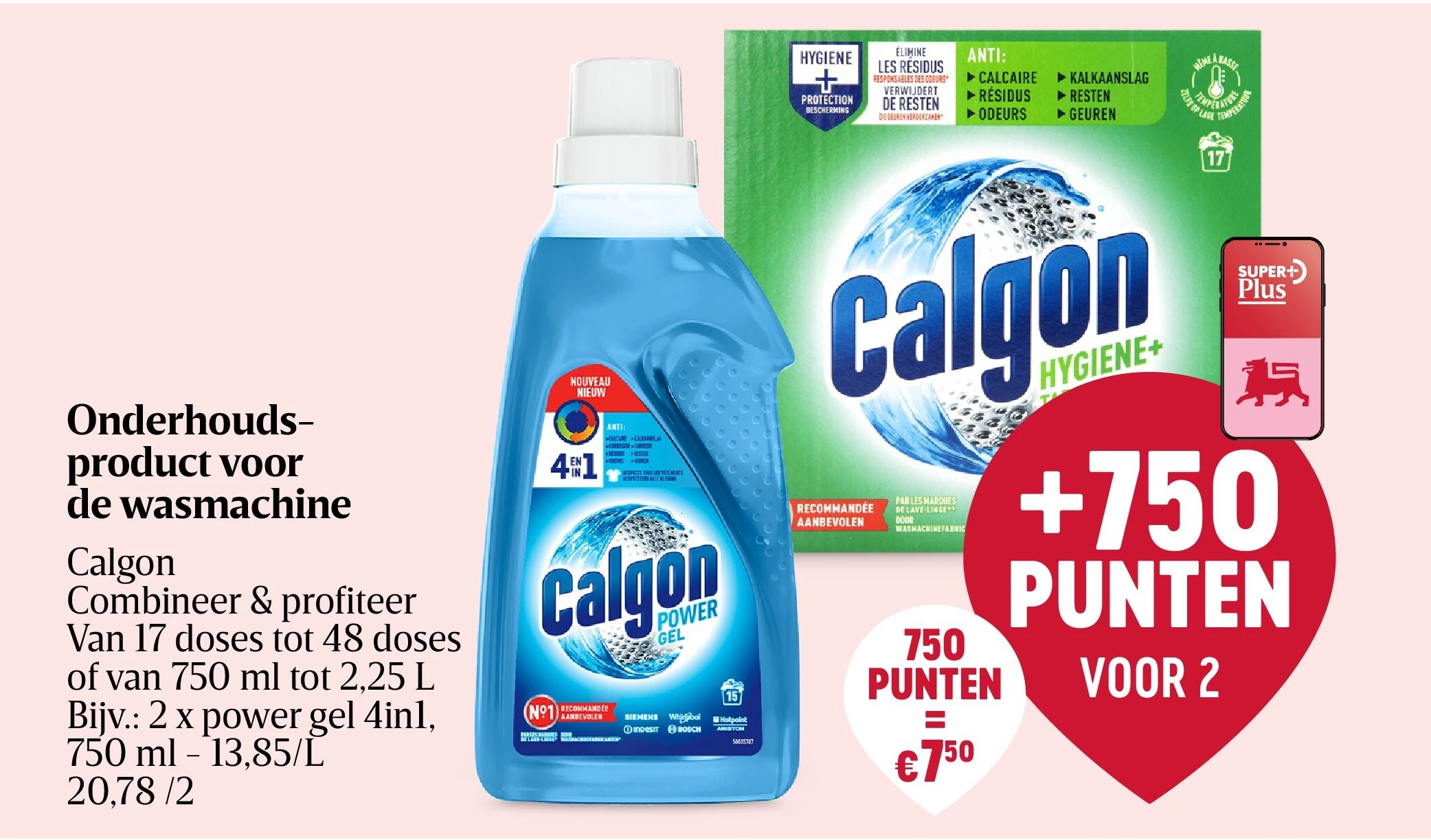 Onderhoudsproduct voor de wasmachine