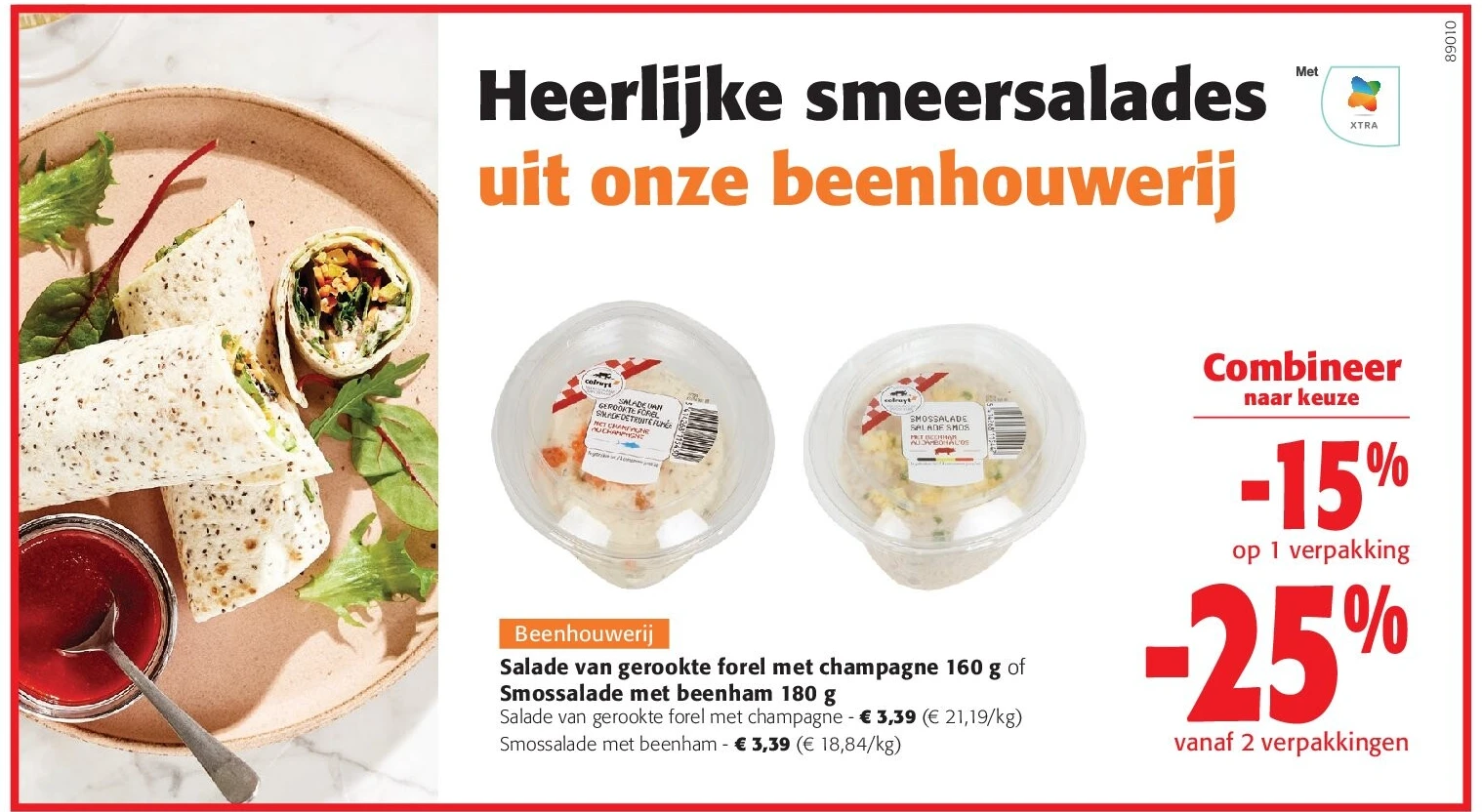 Salade van gerookte forel met champagne