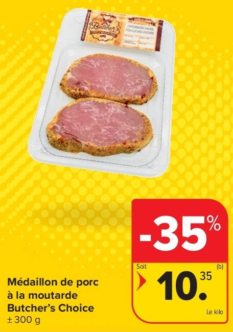 Médaillon de porc à la moutarde Butcher’s Choice